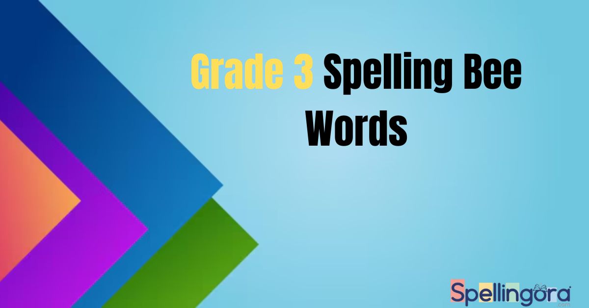 Grade 3 Spelling Bee Words